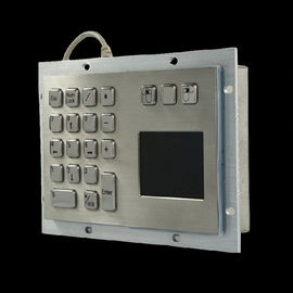 Dust Proof Stainless Steel Keypad With Touch Screen , Kiosk Metal Keyboard