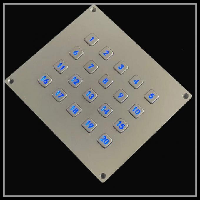 Black Panel Backlit Numeric Keypad Stainless Steel Metal Translucent ...